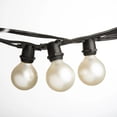 thumbnail image 4 of 50 Foot C9 Commercial String Light Black Wire With G50 White Satin Pearl Bulbs, 4 of 7