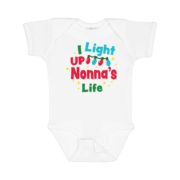 Inktastic Christmas I Light up Nonna's Life Boys or Girls Baby Bodysuit