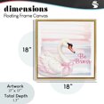 thumbnail image 4 of Stupell Industries Contemporary Be Brave Pastel Swan Gold Floating Frame Canvas Art, 18 x 18, by Kim Allen, 4 of 8
