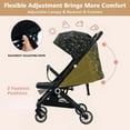 thumbnail image 2 of Beuway Folding Baby Stroller with Mosquito Net,Storage Basket,Adjustable Backrest/Canopy,Cup Holder(Black), 2 of 11