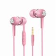 thumbnail image 3 of AuroraX 3.5mm Wired Earbuds,Noise Cancelling Workout In-Ear Headphones with Microphone,Music/Volume/Phone Control Deep Bass Earphone(Pink), 3 of 3