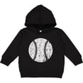 thumbnail image 2 of Inktastic Distressed Baseball in White Toddler Hoodie, 2 of 4