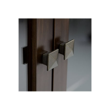 Simpli Home - Cosmopolitan Contemporary Low Storage Cabinet - Coffee Brown