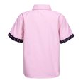 thumbnail image 2 of Fldy Kids Boys Casual Short Sleeve School Shirts Turndown Collar Button Closure Polka Dots Print Pink 130, 2 of 7