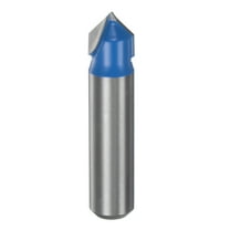 Router Bit 1/2" Shank 1/2" Dia 90 Degree V Type End Mill Carbide Edge Trimmer, Blue