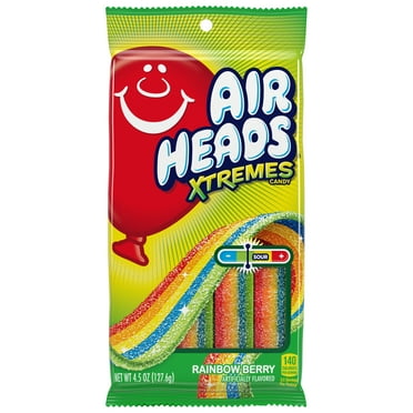 Airheads Xtremes Belts Candy, Rainbow Berry, 4.5 oz Bag