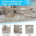 5 Piece Black Folding Game Room Card Table and Chair Set