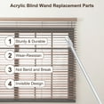 2 Pack 15"Transparent Blind Wand Replacement Parts with Hook and Grip