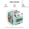thumbnail image 4 of Lsque Christmas Winter Animals Printed Tissue Box Cover Holder, Facial Paper Organizer Dispenser,Square with Bottom Belt, PVC Leather Decorative Organizer, 4 of 8