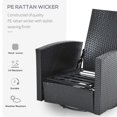thumbnail image 4 of Outsunny Rattan Recliner Sofa with 360° Swivel Seat, Soft Cushion, 4 of 10