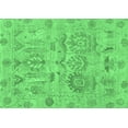 thumbnail image 1 of Ahgly Company Machine Washable Indoor Rectangle Oriental Emerald Green Traditional Area Rugs, 5' x 8', 1 of 4