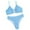 Sky Blue, variant on WREESH Womens High Cut Bikini Sets Split Solid Two-Piece Bikini Swimsuit Beach Bathing Suit Green