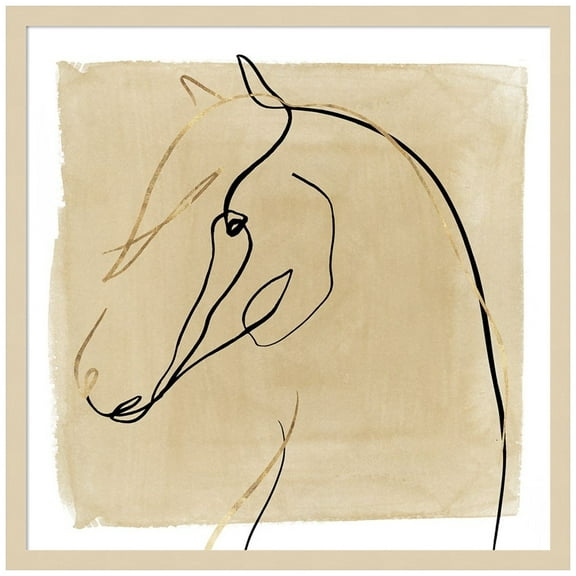 Amanti Art Great Stallion I Wood Framed Wall Art Print