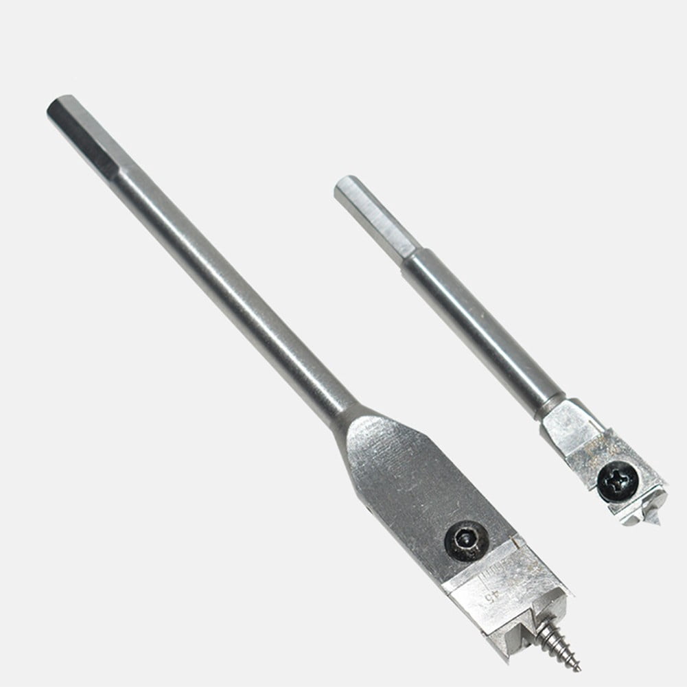 15-45mm 22-75mm Adjustable Spade Bit Tool Flat Woodworking Drill Bits Set Silver For Different Woodworking Needs​ Hole Opener