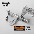 thumbnail image 2 of Pasador Cerrojo Para Puerta Cerradura Acero Inoxidable 2 Pcs Plata, 2 of 5