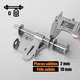 thumbnail image 2 of Pasador Cerrojo Para Puerta Cerradura Acero Inoxidable 2 Pcs Plata, 2 of 5