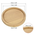 thumbnail image 2 of Uxcell 8.5cm OD Round Bamboo Plant Saucer Flowerpot Drip Tray Indoor, 6 Pack, 2 of 5