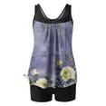 thumbnail image 6 of Nrmvnmi Tankini Swimsuits for Women 2 Piece Bathing Suits Floral Prints Round Neck Swim Tank Top with Boy Shorts Modest Swimwear Mothers Day Gifts, 6 of 6