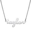 Personalized Planet Women's Silvertone or Goldtone Script Lowercase Nameplate Necklace, 18"