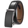 thumbnail image 5 of Men’s Genuine Cowhide Leather Business Belt  Modern Dress Belt with Classic Metal Buckle for Men Automatic Adjustable Click Ratchet Buckle Belts, 5 of 12