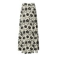 thumbnail image 3 of vigerkar Womens Casual Boho High Waisted Flowy Maxi Skirts Trendy Floral Cute Long Skirts with Pockets 2025 Beige, L, 3 of 5