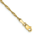 thumbnail image 2 of Primal Gold 14 Karat Yellow Gold 1.70mm Singapore Chain Bracelet, 2 of 3