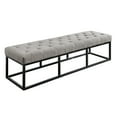 thumbnail image 3 of Serta Danes Tufted Bench with Iron Legs Pearl Gray, 3 of 7