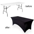 thumbnail image 2 of 4FT6FT  elastic table cover cocktail table cover conference wedding banquet rectangular table cover elastic tablecloth, 2 of 7