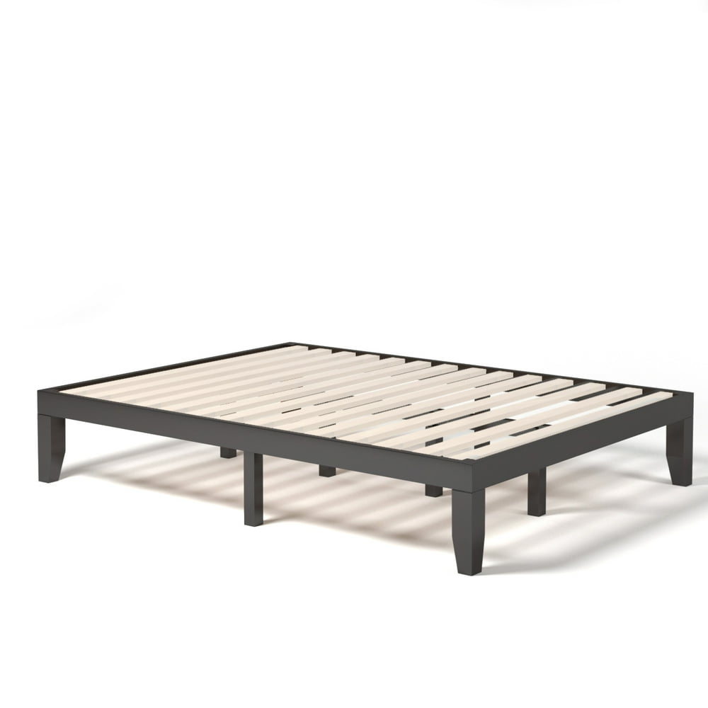 Costway Queen Size 14'' Wooden Bed Frame Mattress Platform Wood Slats