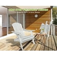 thumbnail image 5 of CL.HPAHKL Folding Adirondack Chair, Outdoor Wooden Patio Chairs Lawn Chairs, Fire Pit Lounge Chairs for Garden Backyard Porch Pool Deck Firepit, White, 5 of 7