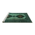 thumbnail image 2 of Ahgly Company Machine Washable Indoor Rectangle Persian Turquoise Blue Traditional Area Rugs, 5' x 8', 2 of 4