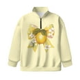 thumbnail image 4 of Chririnla Bow Tie Lemon Kids House Sweatshirt Quarter Zip Up Pullover Sweatshirts Cozy Comfy Casual for Home Wear Size 13-14, 4 of 7