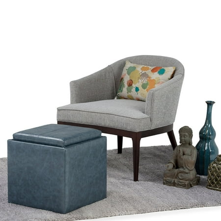 Simpli Home Rockwood Cube Storage Ottoman With Tray Com Simpli Home Rockwood Cube Storage Ottoman With Tray
