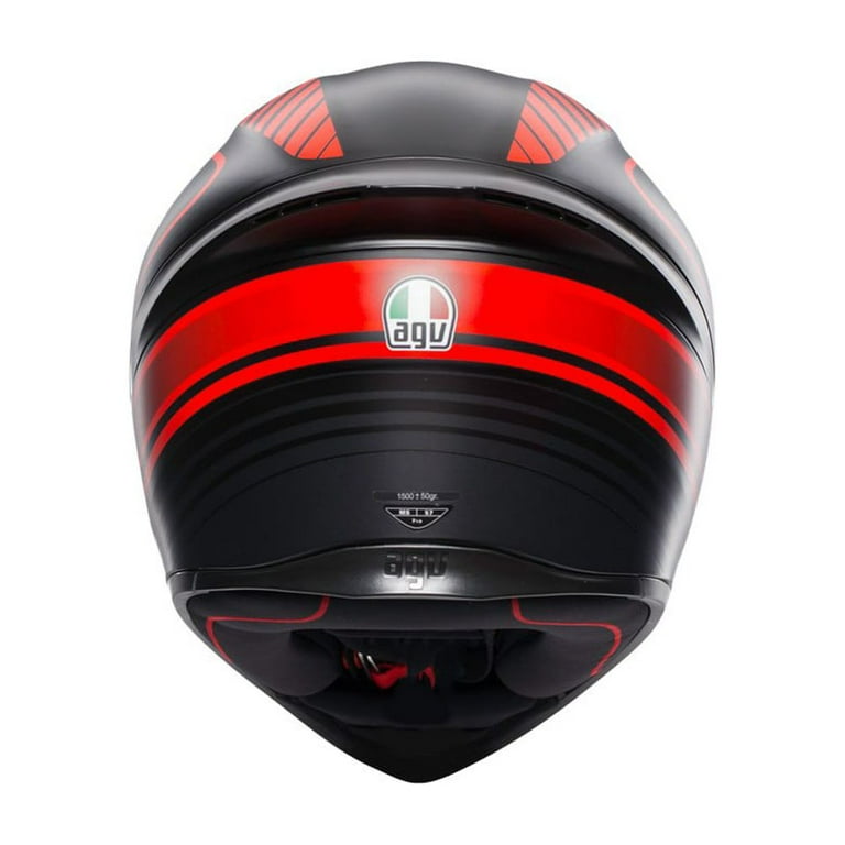 AGV Warmup K-1 Full Face Helmet - Black/Red - Walmart.com