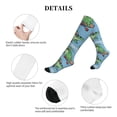 thumbnail image 5 of Lsque Crocodile Riding Skateboard Pattern Sport Compression Socks for Men & Women 15-20 mmHg Knee High Nurse Pregnant Running Medical and Travel Athletic, 5 of 6