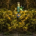 thumbnail image 6 of Solar Rain Gauge,Hummingbird Rain Gauge,With Metal Stake,Outdoor Decor with Blue Floral Accents for Garden,Patio,Yard Decoration, 6 of 8