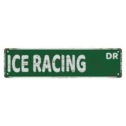 Metal Sign Ice Racing Dr Classic Retro 4 X 16 Inch Vintage Tin Signs Funny Street Metal Signs For Home Wall Bar