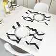 thumbnail image 6 of Abstract Black and White Pattern Reversible Placemat Set of 4 Non Slip Coffee Mats 18x12 Inch for Dining, Kitchen, Coffee, 6 of 9