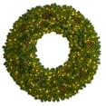 thumbnail image 5 of 5ft. Giant Artificial Christmas Wreath with 280 Warm White Lights and Pine Cones, 5 of 5