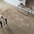 thumbnail image 3 of Ottomanson Jardin Medallion Design 3x7 Non Shedding Indoor Runner Rug, 2'7" x 6'11", Beige, 3 of 7