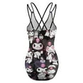 thumbnail image 6 of Kuromi And My Melody Women's One Piece Swimsuit Tummy Control V Neck Bathing Suits, 6 of 7