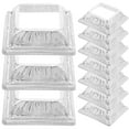 thumbnail image 1 of 10pcs Metal Railing Base Covers Square Iron Post Base Cover Deck Railing Base Brackets Covers for Balcony Stair Railing Support, 1 of 9