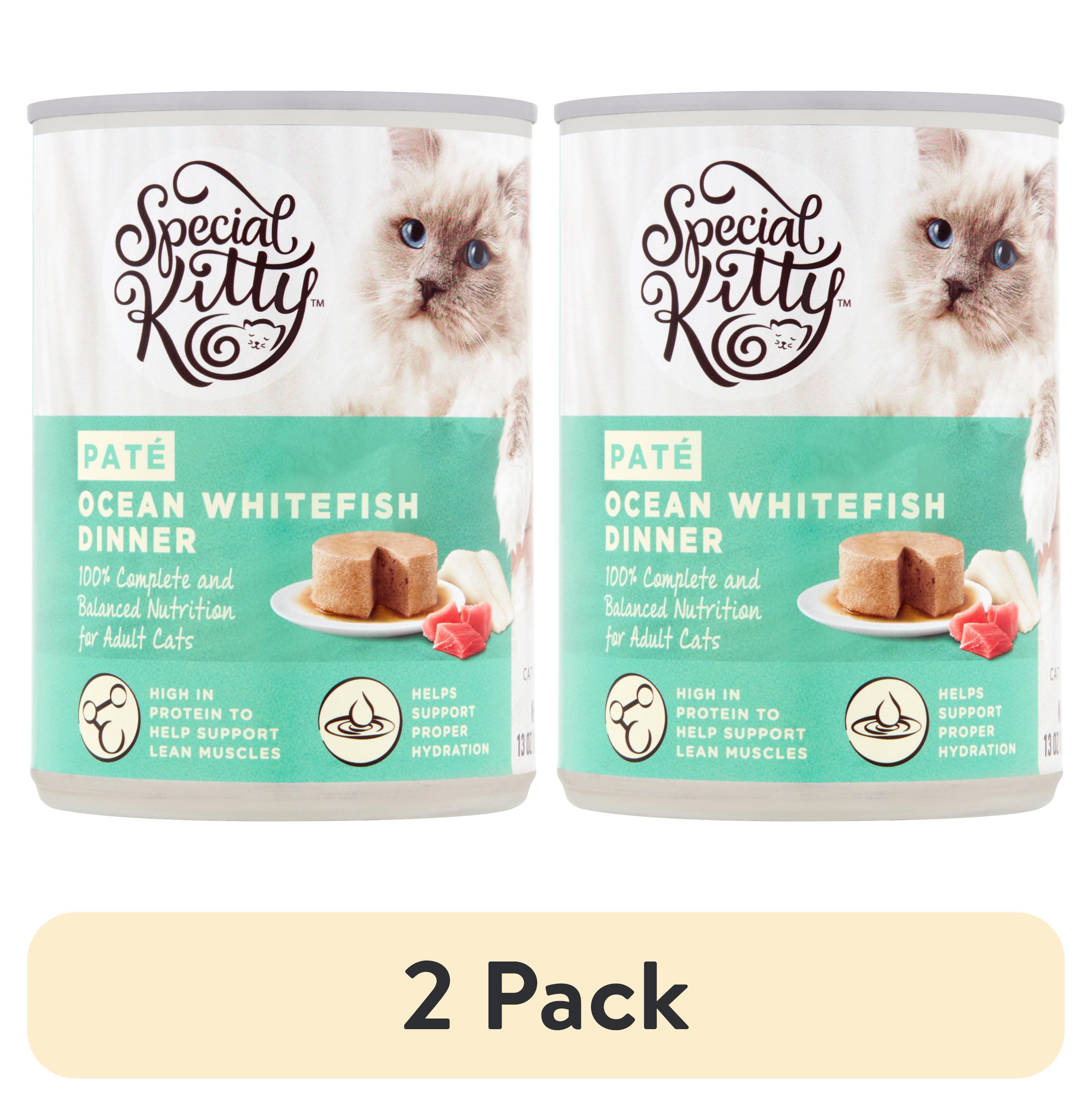 (2 pack) Special Kitty Ocean Whitefish Dinner Pate Wet Cat Food, 13 oz can