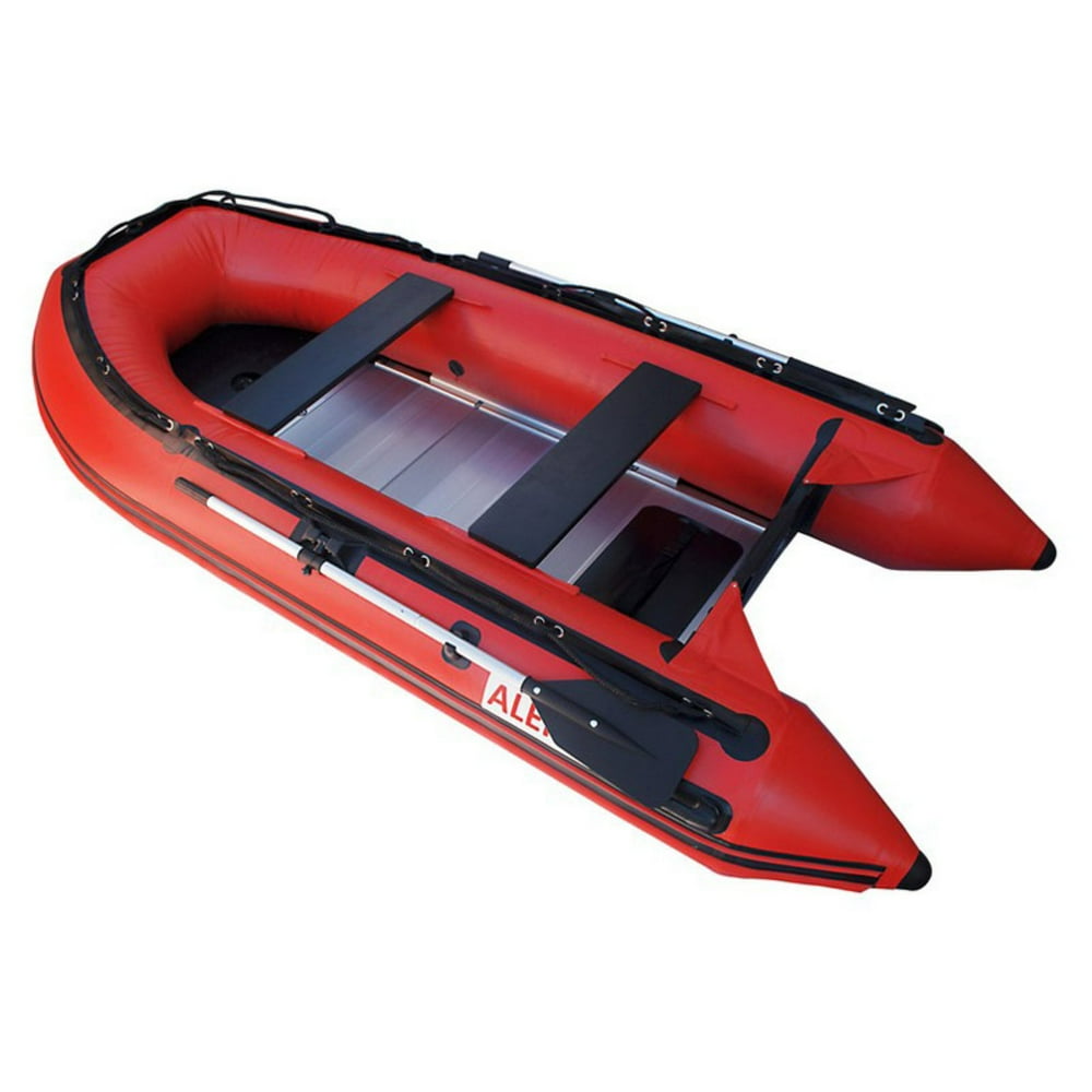 ALEKO Inflatable Boat Aluminum Floor 12.5 Feet Red
