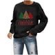thumbnail image 1 of Sudaderas Navideñas Para Mujer, Camiseta Holgada Estampada A La Moda, Blusa de Manga Larga, Tops Casuales de Cuello Redondo Odeerbi ODB191931, 1 of 5