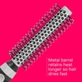 thumbnail image 4 of Conair Grip & Style Small Metal Round Hairbrush, Nylon Bristles and Rubber Handle, 4 of 10