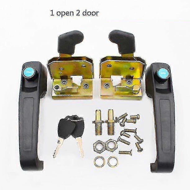 Manija de puerta con cerradura metálica para equipo pesado, universal, para montacargas, tractor, tipo 502, s20241224958