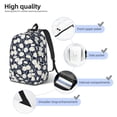 thumbnail image 4 of Rateoe Daisies Flowers Pattern Canvas College Laptop Backpack,Travel Daypack,Durable Rucksack Travel Notebook Bag School Backpack Book Bag for Men Women-Small, 4 of 7
