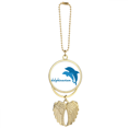 thumbnail image 1 of Porte-clés Motif Océan Bleu Dolphin Pendentif Aile d'Ange, 1 of 4