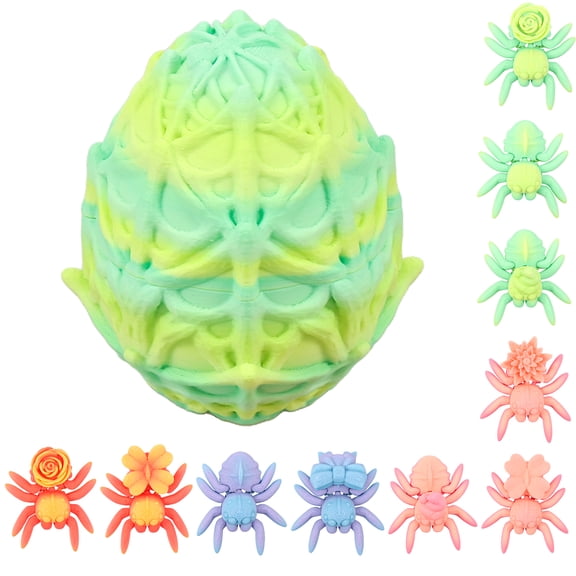 10 Pack Mystery Mini Animal Packs - 3D Printed Articulating Figurines - Unique and Fun Designs Includes Mystery Egg - Stress Relief